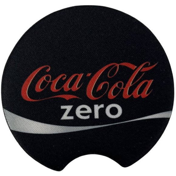 Car Coasters Coca-Cola Zero Coke Soda Pop Beverage Set of 2 Neoprene Absorbent - Picture 3 of 9